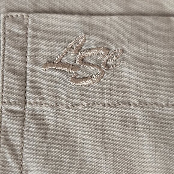 Vintage 90's Men's Levi's Red Tab Khaki/Tan Cotton Button-Down Shirt L - Picture 6 of 10